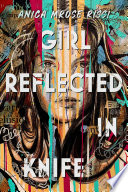 Girl reflected in knife